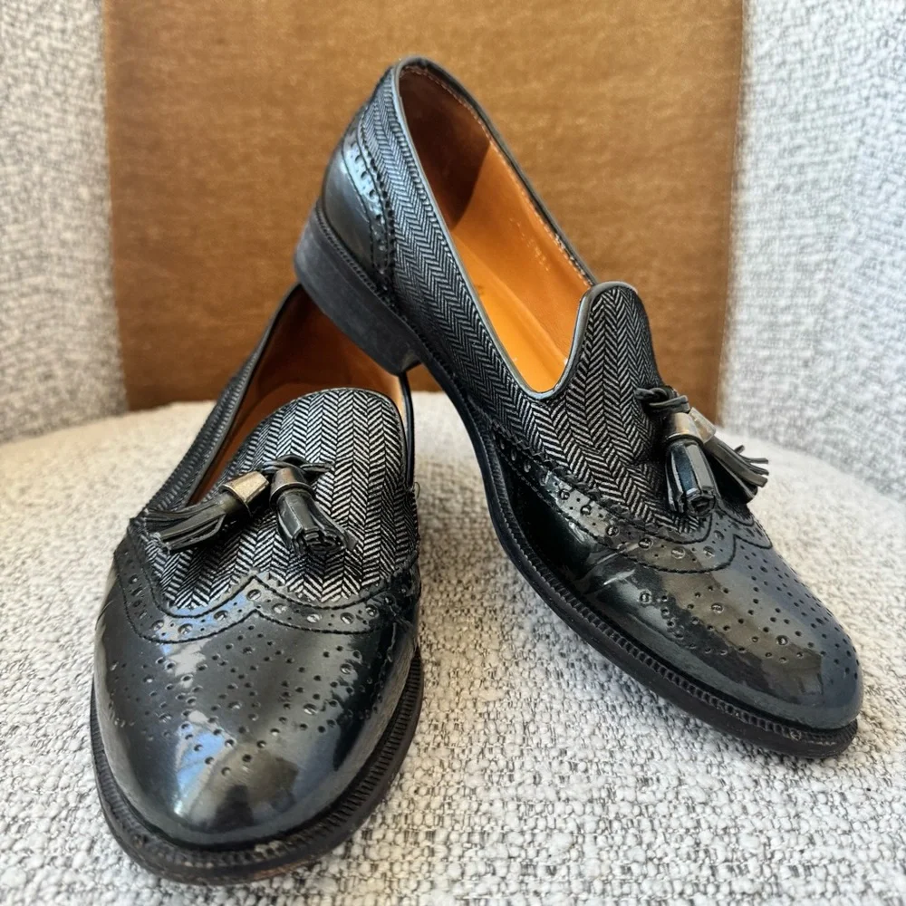 Bardnessa Franchetti Women’s Black Wingtip Brogue Tassel Loafers EU 36 (US 5.5) - Picture 13 of 15